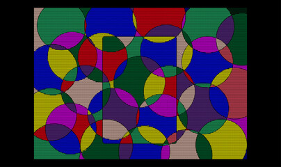 colorful circle geometric shapes vector.