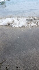 Foamy Waves Crashing on the Coastline