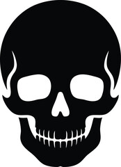 skull logo vector silhouette