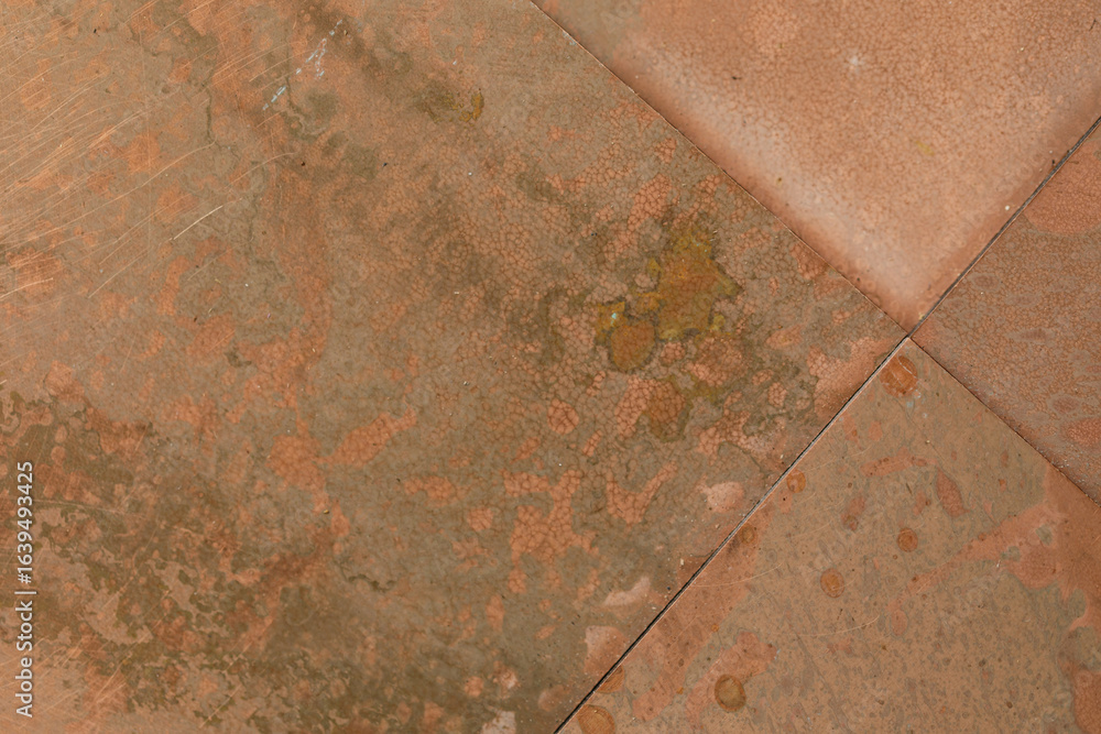Poster high-resolution image of a rustic copper metal texture. perfect for backgrounds and design projects.