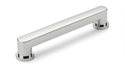Contemporary flat profile handle in polished chrome
