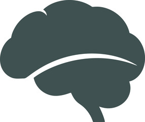 Brain logo vector art illustration