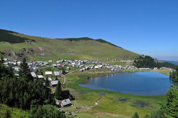 mountain landscape with lake