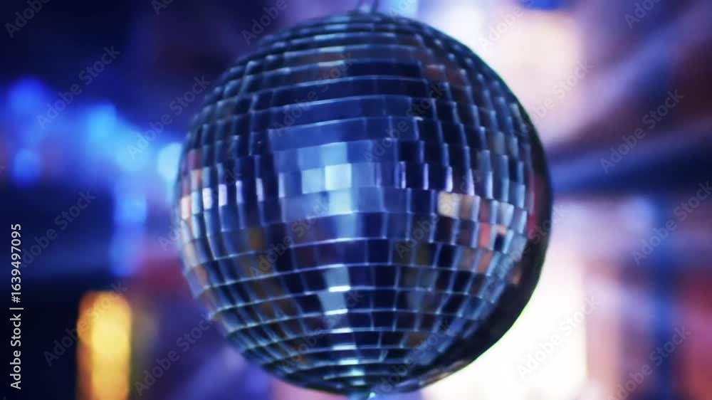 Aufkleber a sparkling disco ball reflects light, creating a vibrant and dazzling display of color and illumina