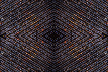 dirty cast iron barbecue grill with burnt food remains on it