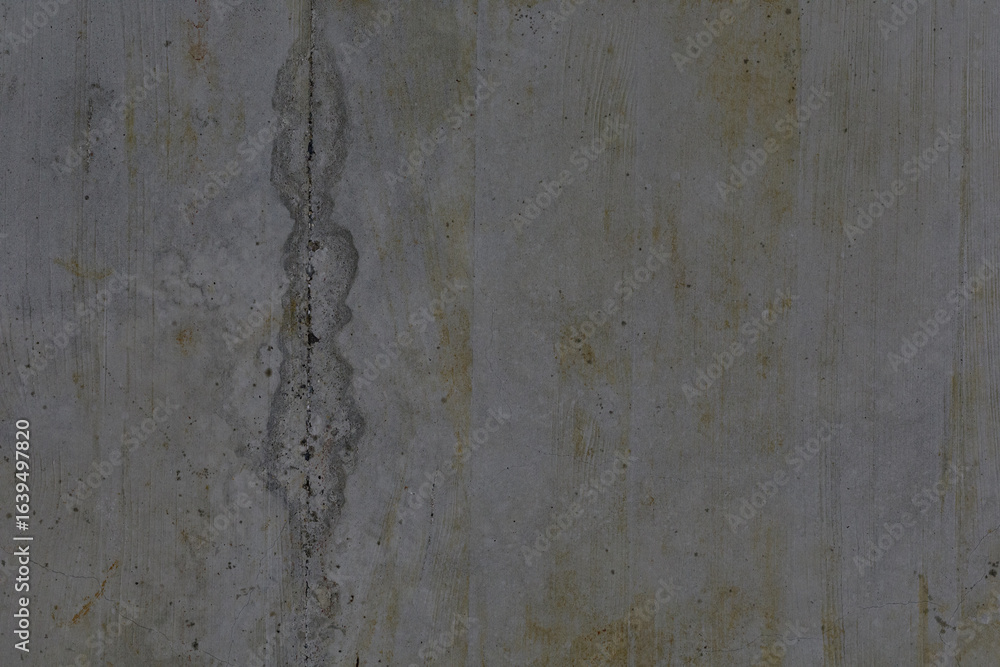 Aufkleber high-resolution image of a gray concrete wall texture with a noticeable crack running down the cente