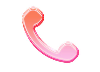 Phone Icon – Glossy Style with Transparent Background