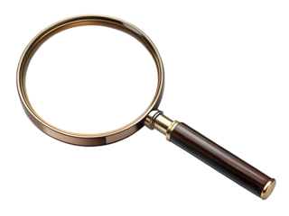  magnifying glass isolated on white background PNG , AI GENERATED