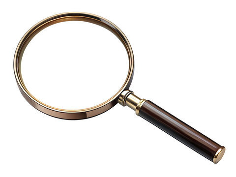  magnifying glass isolated on white background PNG , AI GENERATED