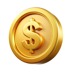 3d golden dollar sign