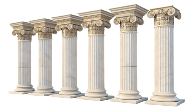 Greek columns isolated on transparent or white background, png
- Powered by Adobe