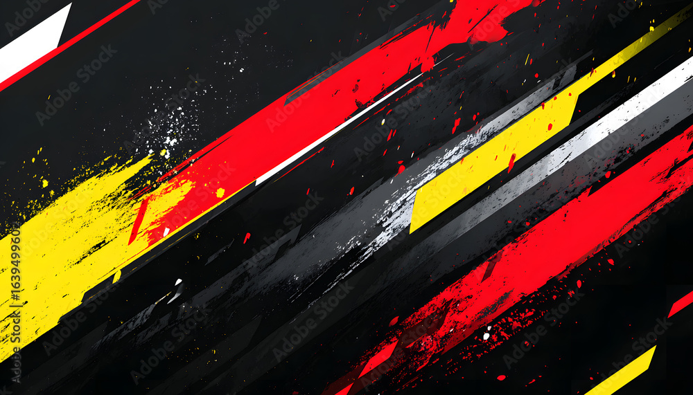 Poster abstract racing flag design with dynamic elements.