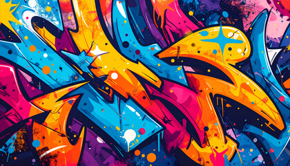Obraz premium Colorful Graffiti Art Wall Texture.