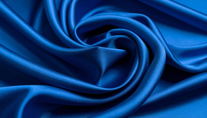 Obraz premium Blue Silk Swirl Fabric Texture.