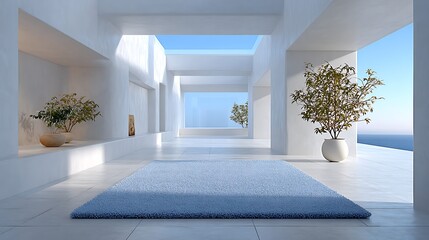 Ethereal Minimal Art Gallery with Luxury Design in Tranquil Room