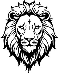 Obraz premium lion head vector illustration