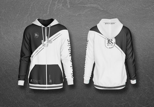 Black And White Color Stylish Huddy Design