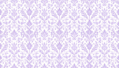 Lavender Damask Seamless Pattern.