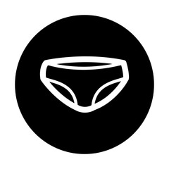 black and white underwear icon