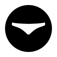 black and white underwear icon