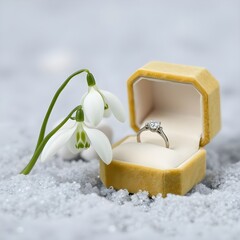 wedding rings in a box