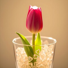 tulips in vase