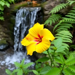 yellow flower in water