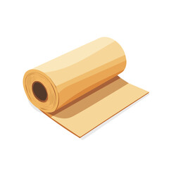 Minimalistic 2D flat icon featuring sandpaper roll vector design, simple illustration style, isolated on a white background, modern element in vector and EPS format.