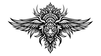 Fototapeta premium lion tattoo design