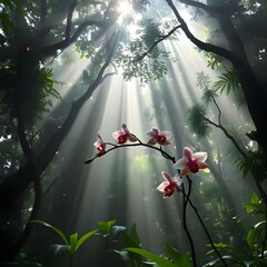 morning in the forest
