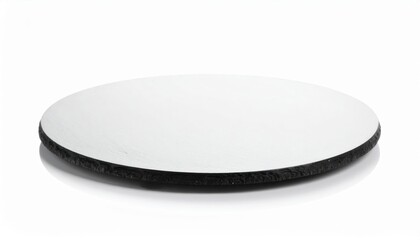 White Round Plate Coaster Display