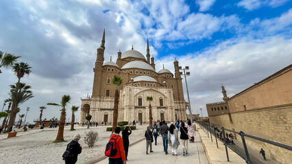 The historic Mosque of Muhammad Ali, a prominent Ottoman-era landmark in the Cairo Citadel, Egypt, known for its grand domes and minarets. © Mihir Joshi