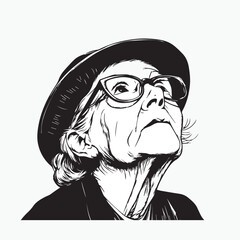 portrait of an old woman