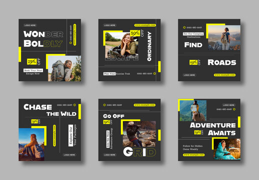 Explore and Adventure Social Media Template Design