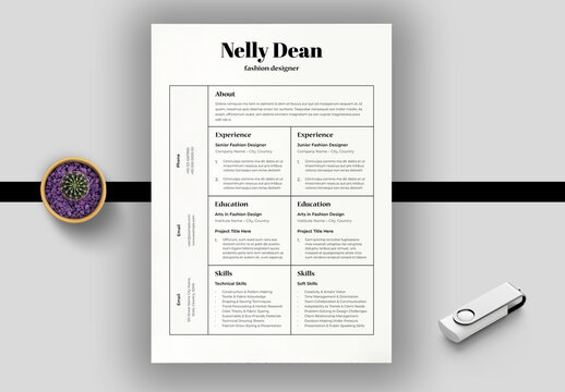 Fashion Designer Resume Template