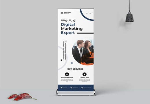 Modern Corporate Business Editable Roll Up Banner Template
