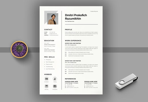 Professional CV And Resume Template