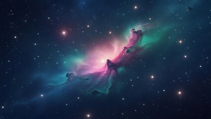 Obraz premium Stunning Cosmic Nebula Formation in Deep Space