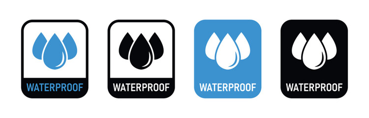 Waterproof Badge Icon, Water Resistant Seal, Moisture Proof Label, Splash Proof Emblem for Product Packaging, Electronics, Outdoor Gear