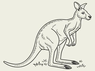 Fototapeta premium Cute cartoon kangaroo mom and joey in a playful setting. A cheerful cartoon illustration of a kangaroo mother and her joey. kangaroo, joey, mother and baby, cartoon, children's, illustration, cute, an