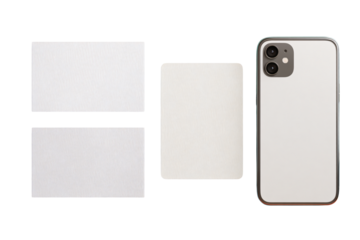 Modern phone with cards mockup template for stylish design