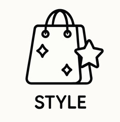 shopping bag icon vector