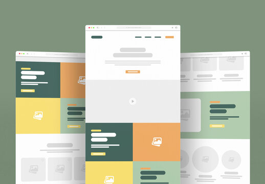 Food Wireframe Landing Page Template for Restaurant Websites