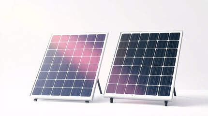 Two solar panels angled side by side, harnessing renewable solar energy.