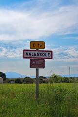 Landscape view of Valensole, a plateau in the Alpes-de-Haute-Provence department of Provence Alpes Cote d'Azur, France, renowned for its lavender fields