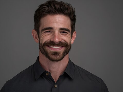 Professional headshot: smiling businessman portrait