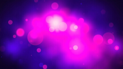 A vibrant abstract background with glowing pink and purple bokeh lights.