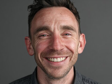 Professional headshot: smiling business man portrait