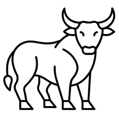 bull market icon line art