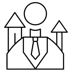 financial planning icon line art